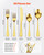 60-Piece Gold Silverware Set, Food-Grade Stainless Steel Flatware Utensils for 12, Mirror Finished  E415-430BXGCJTZ6078URSV0