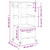  Kitchen Trolley MONZA 18.9"x15.7"x34.8" Solid Wood Pine A949-376086