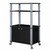 Modern 3-Shelf Kitchen Bakers Rack Cart on Wheels in Black Wood Finish Q280-COBLK924637