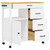  Kitchen Trolley MONZA 33.1"x15.7"x34.8" Solid Wood Pine A949-376111