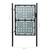  Black Single Door Fence Gate 39.4x49.2 A949-141686