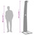  Outdoor Shower Gray 21.7"x23.6"x88.2" Poly Rattan and Acacia Wood A949-368210