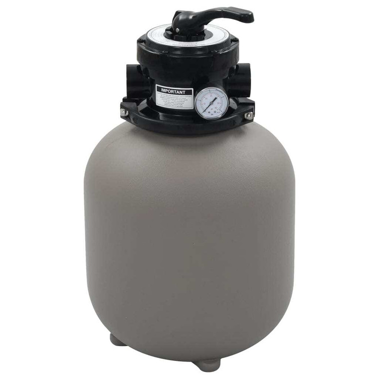  Pool Sand Filter with 4 Position Valve Gray 1.4 A949-91725