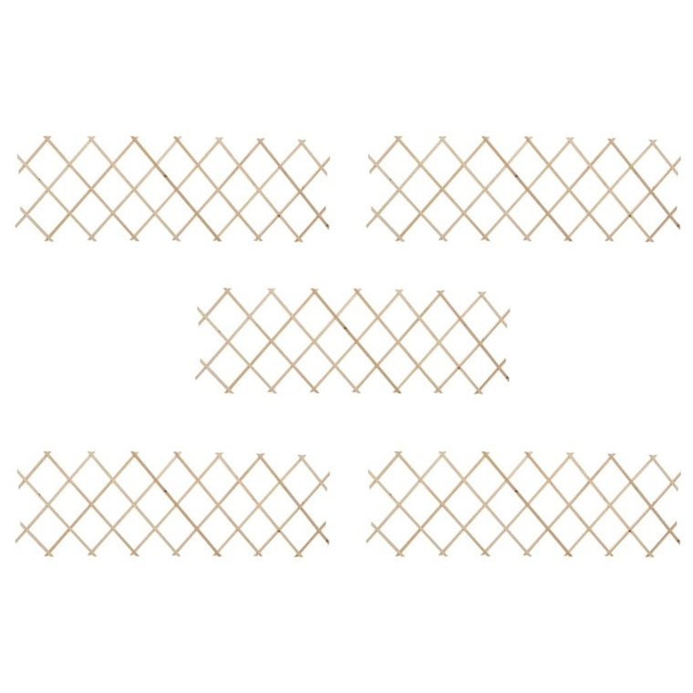  Trellis Fences 5 pcs Firwood 70.9"x23.6 A949-47240