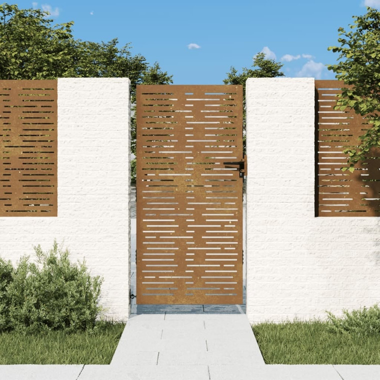  Garden Gate 33.5x68.9" Corten Steel Square Design A949-153248