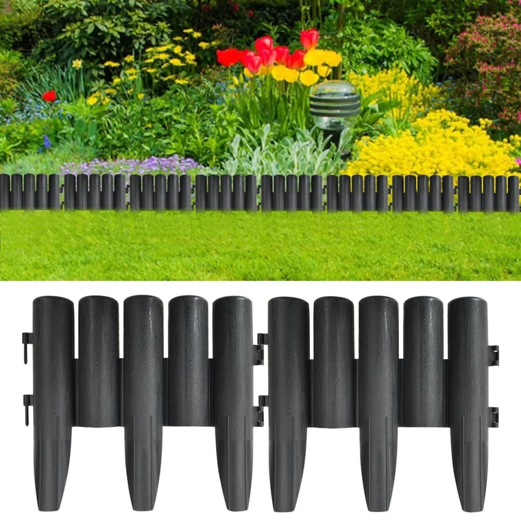  Lawn Edgings 36 pcs Anthracite 32.8'PP A949-314681