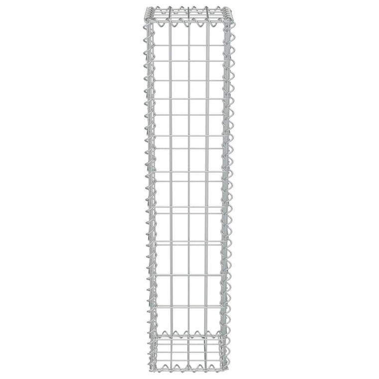  Gabion Wall with Covers Galvanized Steel 7.87"x7.87"x39.4 A949-143575