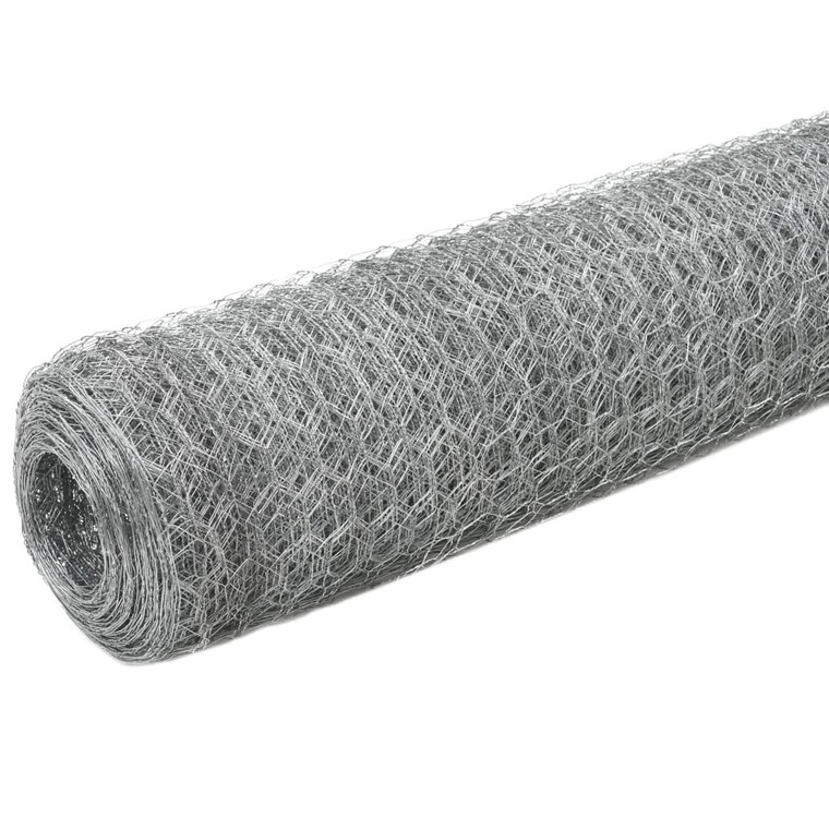  Chicken Wire Fence Galvanised Steel 82.0x3.9'Silver A949-143320