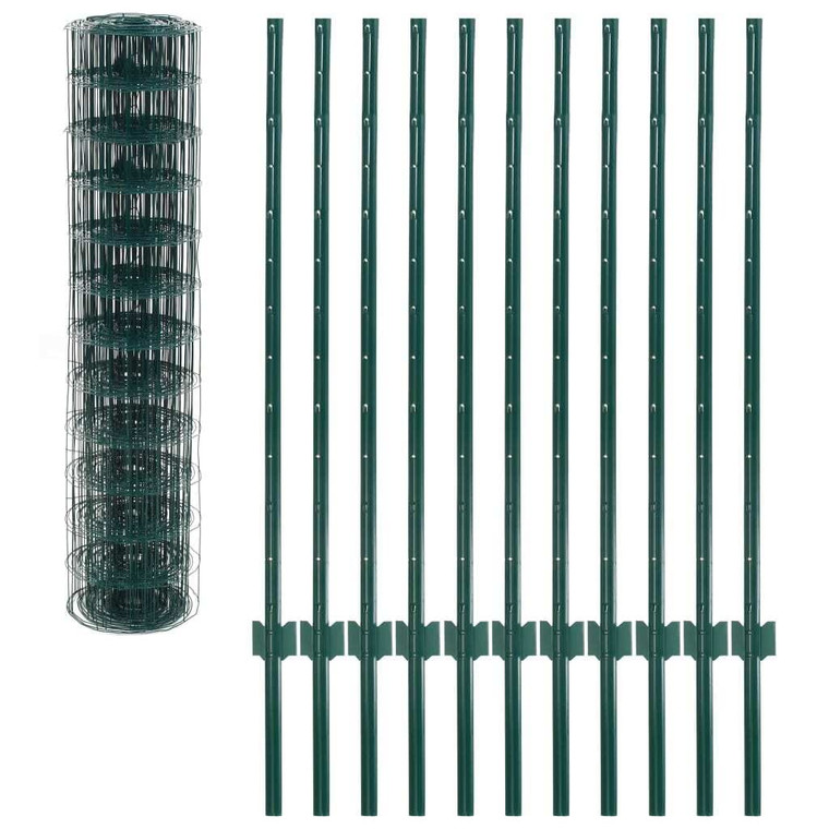  Euro Fence Steel 65.6x3.9'Green A949-142816