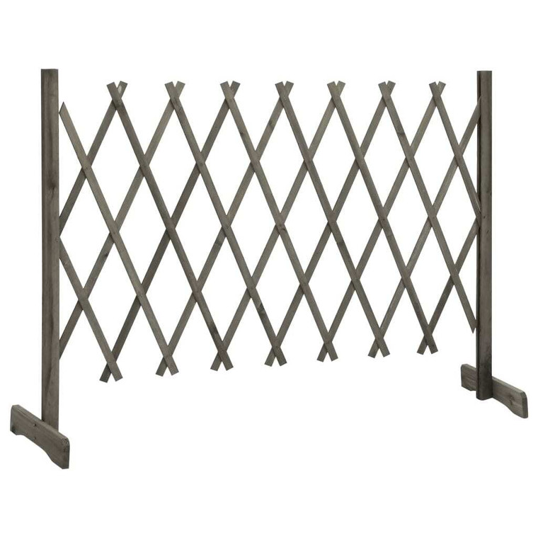  Garden Trellis Fence Gray 59.1"x31.5" Solid Firwood A949-314827