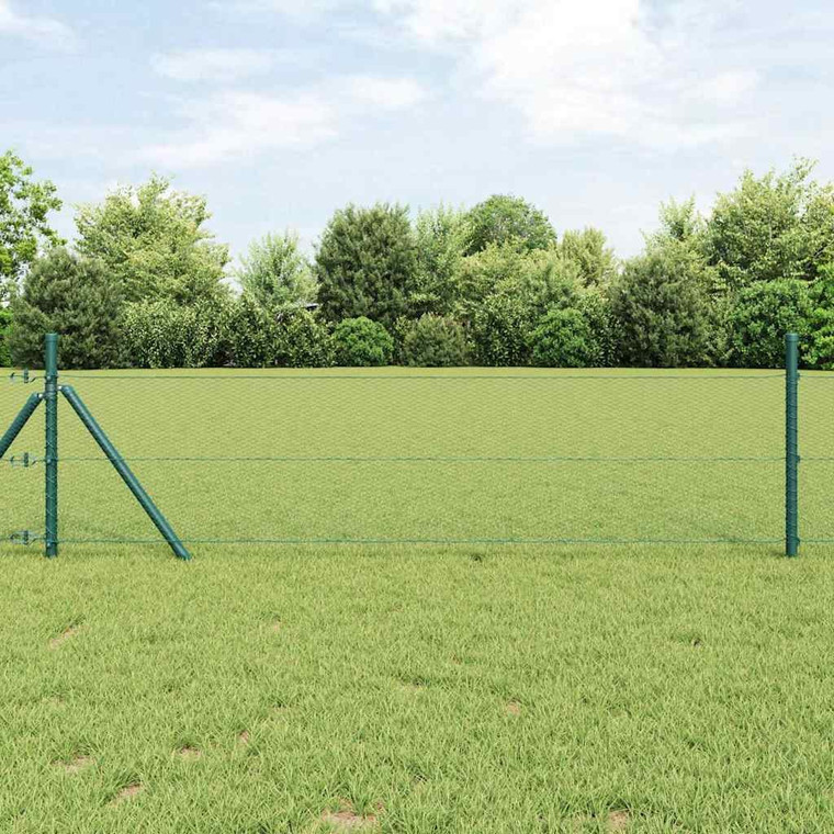  Hexagon Fence 3.94 x 164.04 ft PVC Green A949-42005426