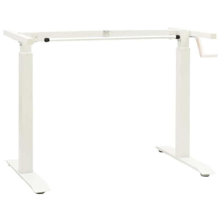 Manual Height Adjustable Standing Desk Frame Hand Crank White A949-321718