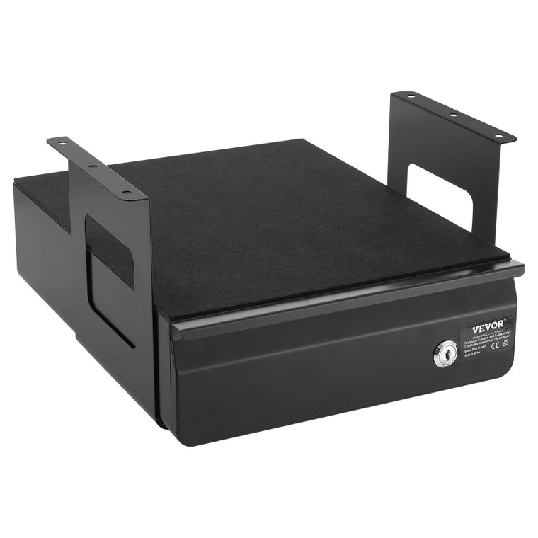 13" Wide Under Desk Drawer Slide Out, Under Desk Mounted Pull-out Drawer Attachment, Hidden Desktop E415-GZTCTGCK13INQ7J3OV0