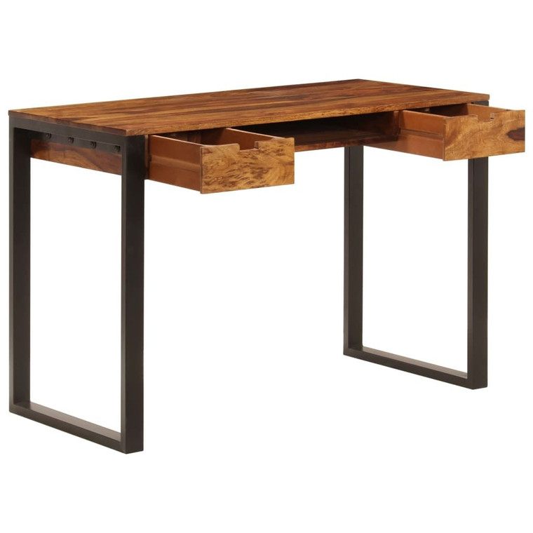 Desk 43.3"x21.7"x30.7" Solid Acacia Wood and Steel A949-247963