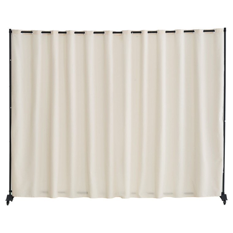 Room Divider, Portable Panel Room Divider with Wheels Curtain Divider Stand, Freestanding Room Divi E415-BLPF96120INCF33J1V0