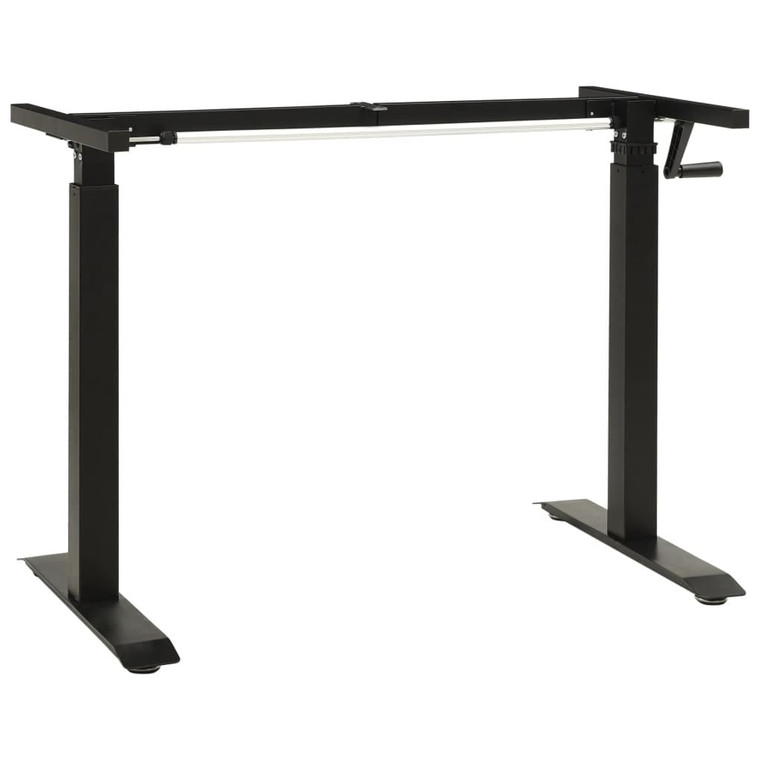 Manual Height Adjustable Standing Desk Frame Hand Crank Black A949-321719