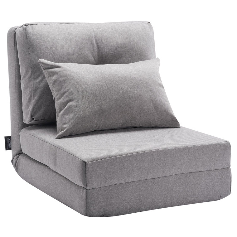 Convertible Flip Chair, 5-Position Adjustable Floor Lazy Sofa, Folding Upholstered Couch Bed with A E415-DBYZDCKWFS00JUGS1V0