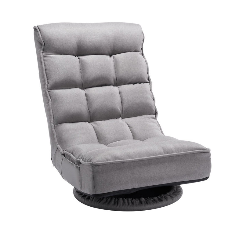 Swivel Floor Gaming Chair, 360-Degree Rotating Floor Chair with 4 Adjustable Position Folding Backr E415-DBYXZKWFS000O4SU9V0
