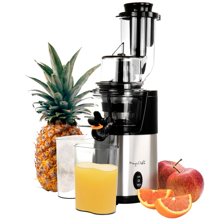 MegaChef Pro Stainless Steel Slow Juicer D970-MCSJ-135L