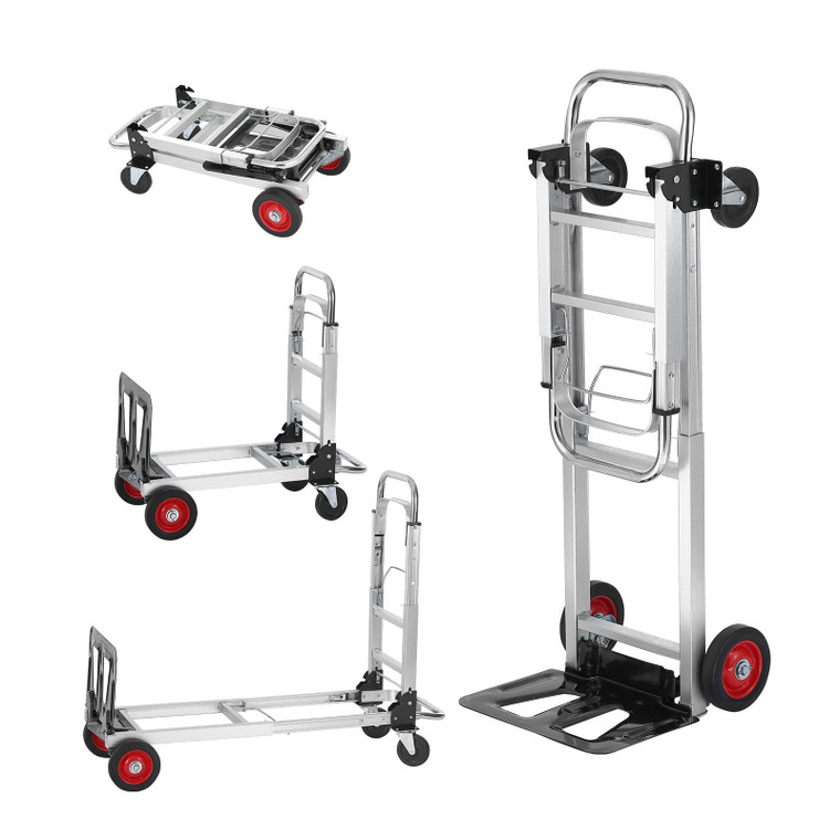  Aluminum Folding Hand Truck, 2 in 1 Design 400 lbs Capacity, Heavy Duty Industrial Collapsible car E415-DGNSTHC400BEDKOJOV0