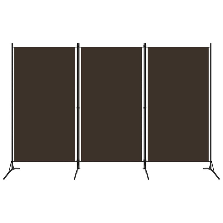3-Panel Room Divider Brown 102.4"x70.9" Fabric A949-320732