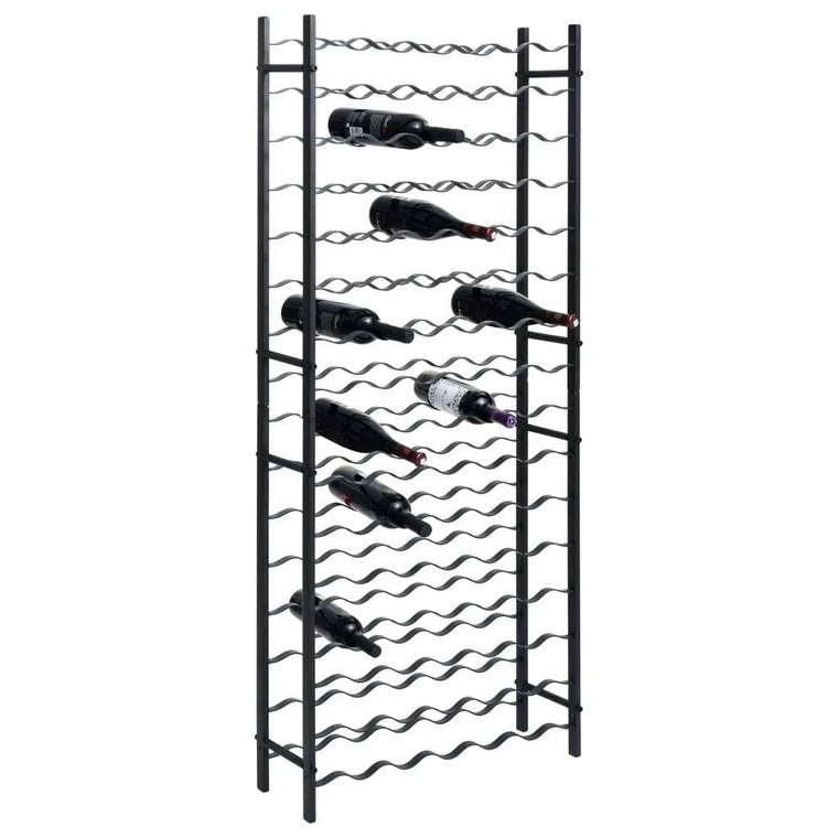 Wine Rack for 96 Bottles Black Iron A949-325923