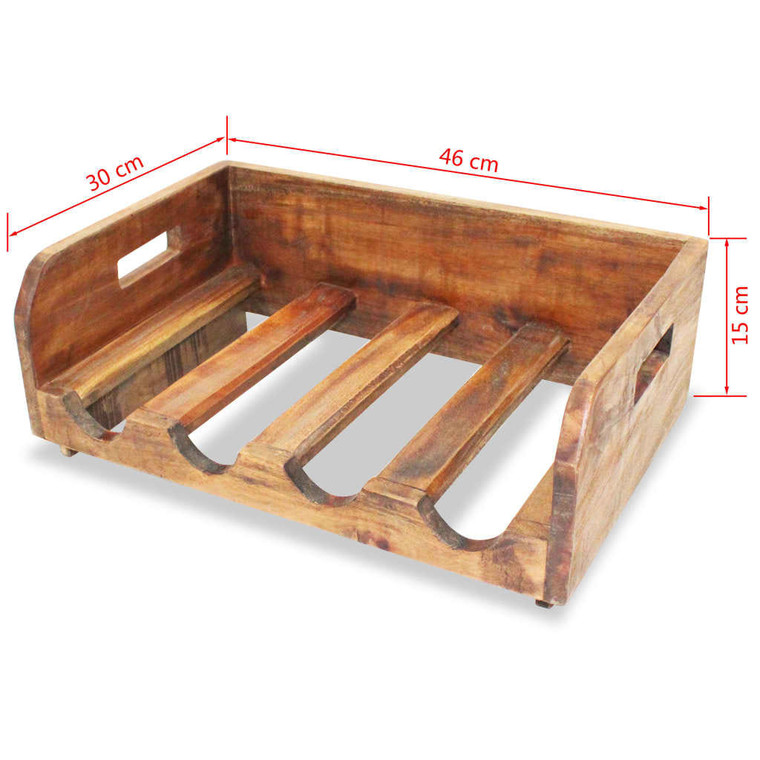  Wine Racks 4 pcs for 16 Bottles Solid Mahogany Wood A949-244491