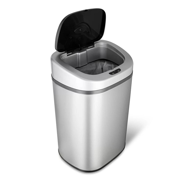 Stainless Steel 21-Gallon Kitchen Trash Can with Motion Sensor Lid Q280-PSTOGMTC682216
