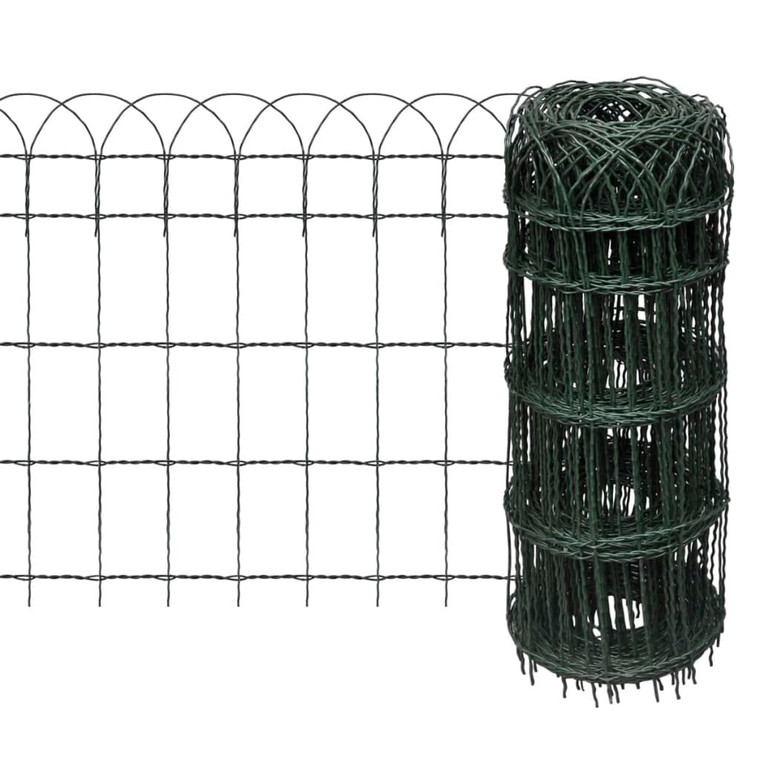  Garden Border Fence Powder-coated Iron 32.8'x2.1' A949-141073