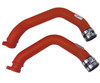 Injen 15-16 BMW M3(F80)/M4 (F82/83) 3.0L L6 Twin Turbo 2PC Aluminum Int. Charge Pipe - Wrinkle Red SES1116ICPWR
