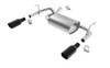 Borla 12-16 Jeep Wrangler 3.6AT/MT 4WD 2+4DR S/ SQ /RL/AC SR 2.5in, 2in Tip 3.5 sqx8 Black Chrome 11834BC