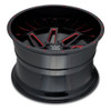 20x10 Force Off-Road F02 Black w/ Red Milled 5x5/127 5x5.5/139.7 -12mm