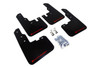 Rally Armor 2016-2018 Toyota Rav4 UR Black Mud Flap w/ Red Logo MF44-UR-BLK/RD