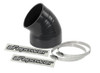 aFe Magnum FORCE CAI Univ. Silicone (4.125in to 3.5in ID / 49 Deg.) Elbow Reducing Coupler - Black 59-00085