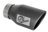 aFe MACH Force-Xp 3in 304 SS Metallic Black Exhaust Tip 3in In x 4-1/2in Out x 9in L Clamp-On Right 49T30451-B091