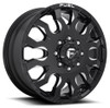 20x8.25 Fuel Off-Road Blitz Gloss Black Milled Dually Front D673 8X165.1 105mm 121.6 C.B.
