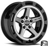 (Clearance - No Returns) 17x7 Reika R20 Teton Gloss Black Machine Face 5x100 15mm
