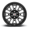 (Clearance - No Returns) 24x12 XD Series XD864 Gloss Black Milled (* May Require Trimming) 6x5.5/139.7 -44mm