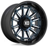 (Clearance - No Returns) 20x10 XD Series  XD865 Metallic Blue Milled w/ Black Lip 6x135 -18mm