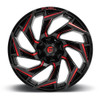 20x10 Fuel Off-Road Reaction Gloss Black Milled w/ Red Tint D755 8x180 -18mm