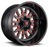 18x9 Fuel Off-Road Stroke Gloss Black w/ Candy Red D612 5x4.5/114.3 5x5/127 -12mm