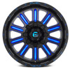 20x10 Fuel Off-Road Hardline Gloss Black w/ Candy Blue Accents D646 5x4.5/114.3 5x5/127 -18mm