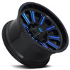 20x10 Fuel Off-Road Hardline Gloss Black w/ Candy Blue Accents D646 5x4.5/114.3 5x5/127 -18mm
