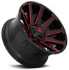 20x9 Fuel Off-Road Contra Gloss Black w/ Candy Red Accents D643 5x5.5/139.7 5x150 1mm