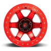 (Clearance - No Returns) 17x8.5 Fuel Off-Road Block Beadlock Candy Red w/ Candy Red Ring D123 6x135 0mm