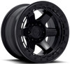 (Clearance - No Returns) 17x8.5 Fuel Off-Road Block Beadlock Matt Black w/ Matte Black Ring D122 6x135 0mm