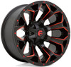 20x9 Fuel Off-Road Assault Matte Black w/ Red Milled D787 8x6.5/165 1mm