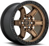 17x9 Fuel Off-Road Kicker 6 Bronze w/ Black Lip D699 6x5.5/139.7 -12mm