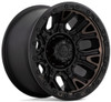 17x9 Fuel Off-Road Traction Matte Black w/ Double Dark Tint D824 6x120 1mm