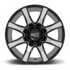 (Clearance - No Returns) 22x10 Moto Metal MO804 Gloss Black Machined 5x5/127 5x5.5/139.7 -18mm